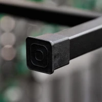 Outsunny Steel Frame Outdoor Garden Arch w/ 2-Seater Bench Flower Climber Black(m-11)