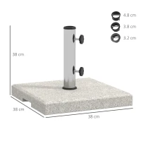 Outsunny Baza pentru umbrela de gradina de 25 kg, gri(m-3)