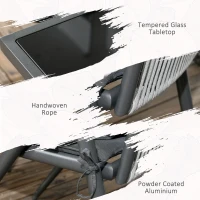 Outsunny Set de Mobilier de Gradina din 5 Piese, Set de Luat Masa(m-5)
