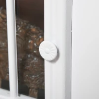 HOMCOM Camino Elettrico Portatile 1000/2000W con Fiamma LED Realistica, per Aree di 25m², Bianco(m-9)