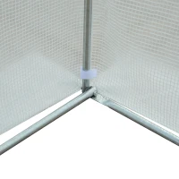 Outsunny Sera Gradina 450×300×200 cm – Fier & PE, Acoperis inclinat(m-9)