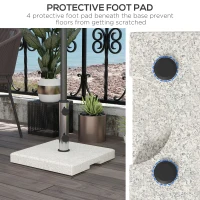 Outsunny Baza pentru umbrela de gradina de 25 kg, gri(m-6)
