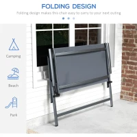 Outsunny Scaun Pliabil cu Doua Locuri pentru Terasa, Scaun Sport(m-4)