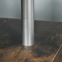 HOMCOM Tavolino da Salotto in Stile Industriale con 3 Scomparti a Forma di S, 48x48x48cm, Color Legno(m-11)