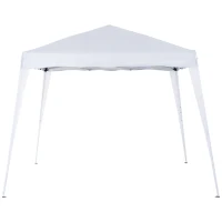 Outsunny 3 x 3m Pop Up Gazebo, Water Resistent, Foldable, w/Carrying Bag-White(m-8)