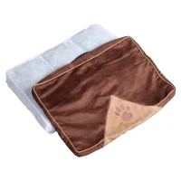PawHut Cama para Mascotas Colchón de Espuma de Perro Gato con Funda Extraíble y Lavable con Cremallera Parte Inferior Antideslizante 100x70 cm Marrón(m-8)