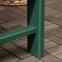 Outsunny Silla Adirondack con Reposapiés Retráctil Reposabrazos y Respaldo Alto para Exterior 78x135x95 cm Verde Oscuro(m-9)