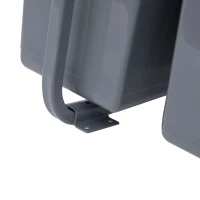 HOMCOM Cubo Basura Extraible Bajo Fregadero con 3 Contenedores de Reciclaje Clasificación de Residuos 48x34,2x41,8 cm Gris(m-9)