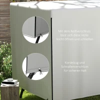 Outsunny Tuinmeubelhoes Beschermhoes voor buitenmeubilair, 215 cm x 155 cm x 150 cm, Grijs(m-5)