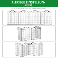 Outsunny Tuinhek Gaashek Hek, Vintage-Design, weerbestendig, 365 cm x 0.8 cm x 112 cm, Zwart(m-6)