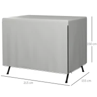 Outsunny Tuinmeubelhoes Beschermhoes voor buitenmeubilair, 215 cm x 155 cm x 150 cm, Grijs(m-3)