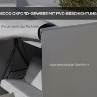 Outsunny Beschermhoes voor Hollywoodschommel, scheurbestendig, waterdicht, stofdicht, polyester, 177 x 114 x 152 cm, grijs(m-5)