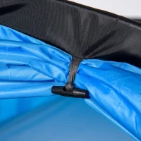 Outsunny Campingtent, Pop-up tent voor 2-3 personen, Voortent & Slaapgedeelte, Waterdicht, 426 x 206 x 154 cm, Lichtblauw(m-9)