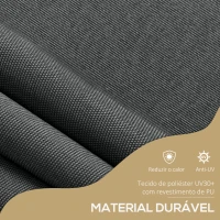 Outsunny Toldo Manual Retrátil com Manivela 300x120x210-300 cm com Altura Ajustável Impermeável para Jardim Varanda Cinza Escuro(m-6)
