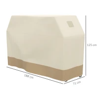 Outsunny 71W x 188Lcm PU Coated Protective Grill Cover - Beige(m-3)