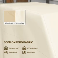 Outsunny 71W x 188Lcm PU Coated Protective Grill Cover - Beige(m-4)