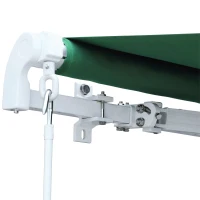 Outsunny Manual Retractable Awning, size (4m x3m)-Green(m-9)