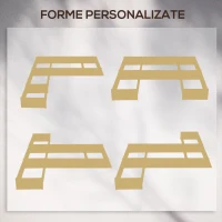 Outsunny Jardiniera de Exterior 5 Piese modulare cu Fund Deschis din Lemn de Brad pentru Plante, Flori si Legume 230x230x28 cm, culoare Lemn natur(m-4)