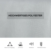 Outsunny Vervangingsgordijn voor paviljoen, set van 4, voor 3x4m paviljoens, 352x205cm, lichtgrijs(m-7)