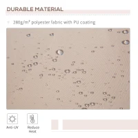 Outsunny Awning Canopy Manual Retractable Porch Sun Shade Shelter 3 x 2m Beige(m-4)