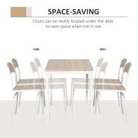 HOMCOM 5Pcs Wooden Dining Set Table Chairs Kitchen Home Furniture(m-4)