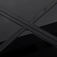 Outsunny 5-delige tuinmeubelset, tuinset voor buiten, weerbestendig, 1 tafel, 4 stoelen, lichtgrijs + zwart(m-8)