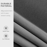 Outsunny 4x2.5m Manual Awning Window Door Sun Weather Shade w/ Handle Grey(m-4)