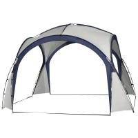 Outsunny Gazebo Party Tent, 3.5x3.5m-Cream/Blue(m-1)