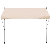 Outsunny 3x1.5m  Adjustable Outdoor Aluminium Frame Awning Beige(m-11)
