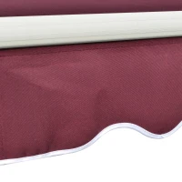 Outsunny Manual Retractable Awning, 3x2.5 m-Red(m-9)