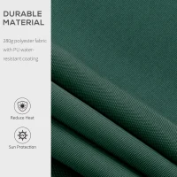 Outsunny 4x2.5m Manual Awning Window Door Sun Weather Shade w/ Handle Green(m-6)