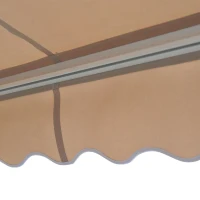 Outsunny 2.95Lx2.5M  Retractable Manual/Electric Awning-Cream White/White(m-9)