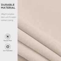 Outsunny Manual Retractable Awning, 3x2.5 m-Ivory White(m-7)