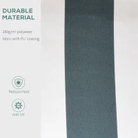 Outsunny Retractable Awning, 2.5x2 m-Dark Green/White(m-4)