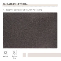 Outsunny Awning Canopy Manual Retractable Porch Sun Shade Shelter 3 x 2m Grey(m-4)