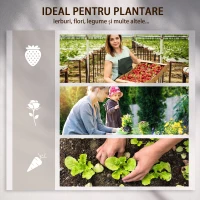 Outsunny Jardiniera de Exterior 5 Piese modulare cu Fund Deschis din Lemn de Brad pentru Plante, Flori si Legume 230x230x28 cm, culoare Lemn natur(m-7)