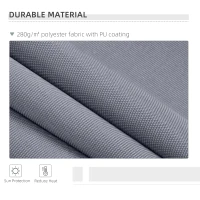 Outsunny Manual Retractable Awning, size (4m x3m)-Grey(m-4)