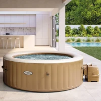 INTEX 28428EX - Pure Spa Bubble Massage 216X71Cm 6 Posti Con Pompa, Riscaldatore, Sistema Purificazione Acqua(m-2)