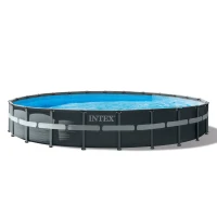 INTEX 26340NP - Piscina Ultra Xtr Frame 732X132 Cm Pompa A Sabbia, Scaletta Doppia, Telo Base, Copertura(m-1)