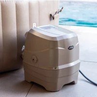 INTEX 28412EX - Simple Spa Plus Bubble Massage Set 236X71Cm 8 Posti Con Pompa, Riscaldatore, Sistema Di Purificazione Acqua, 100 Getti, Telo Base, Telo Copertura, Dispenser Di Cloro(m-9)