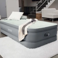 INTEX 64902ND - Materasso Elevated Premiere Singolo Con Tecnologia Fiber Tech, Pompa Elettrica Incorporata Cm 99X191X46(m-5)