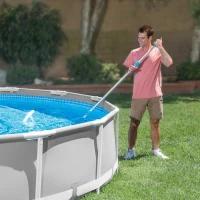 INTEX 29057 - Set Di Pulizia Deluxe (Retina A Sacco, Spazzola Angolare, Vacuum)(m-6)