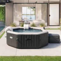INTEX 28462EX - Pure Spa™ Bubble E Jet Massage Deluxe Ottagonale 218X71 Cm 6 Posti Con Pompa, Riscaldatore, Sistema Purificazione Acqua, Clorinatore, 2 Poggia Testa(m-3)