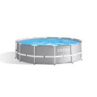INTEX 26716NP - Piscina Prisma Frame 366X99 Cm Con Pompa Filtro E Scaletta Doppia(m-1)