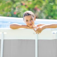 INTEX 26788NP - Piscina Prisma Metal Frame 400X200X100 Cm Con Pompa Filtro E Scaletta(m-4)