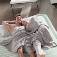 INTEX 64906ND - Materasso Elevated Premiere Matrimoniale Con Tecnologia Fiber Tech, Pompa Elettrica Incorporata Cm 152X203X46(m-5)