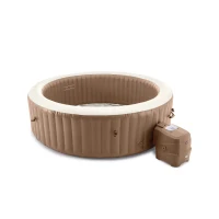 INTEX 28412EX - Simple Spa Plus Bubble Massage Set 236X71Cm 8 Posti Con Pompa, Riscaldatore, Sistema Di Purificazione Acqua, 100 Getti, Telo Base, Telo Copertura, Dispenser Di Cloro(m-2)