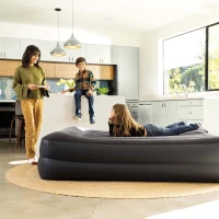 INTEX 64124ND - Materasso Dura-Beam Pillow Rest Matrimoniale Con Tecnologia Fiber Tech, Pompa Elettrica Incorporata 152X203X42 Cm(m-10)