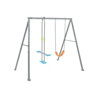 INTEX 44122 - Altalena Colore Grigio 2 Componenti Cm 241 (L) X 244 (P) X 201 (H)(m-1)