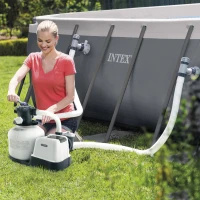 INTEX 26646 - Pompa A Sabbia - Flusso D'Acqua : 7,900 L/H, Flusso Di Sistema: 6,000 L/H(m-5)